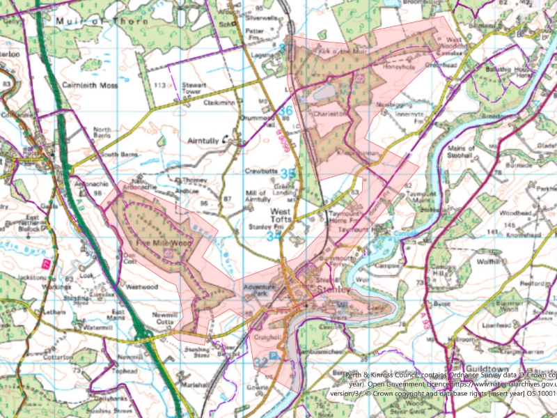 Stanley Biodiversity Boundary Map